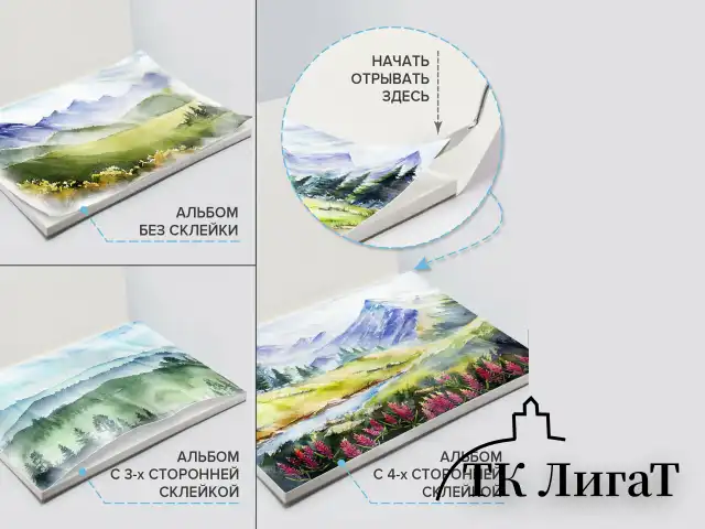 Папка для акварели/планшет, 300 г/м2, 190х270 мм, склейка, крупное зерно, 20 л., BRAUBERG ART PREMIERE, 113247