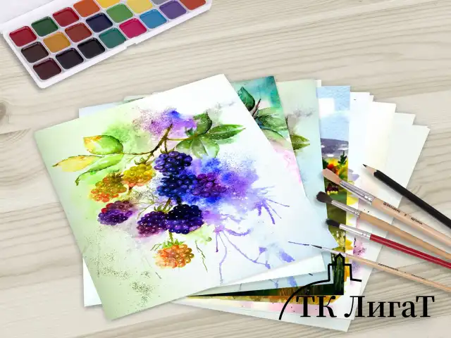 Папка для акварели А4, 10л., 270 г/м2, мелкое зерно, BRAUBERG ART CLASSIC, "Осенняя аллея", 114397