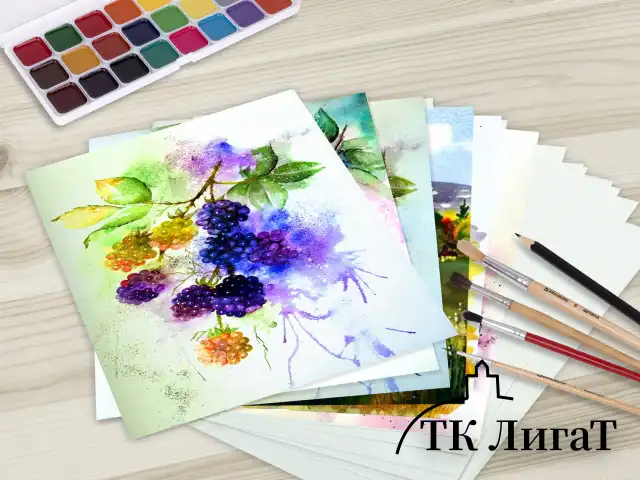 Папка для акварели А4, 20 л., 270 г/м2, мелкое зерно, BRAUBERG ART CLASSIC, "Беседка в парке", 114398