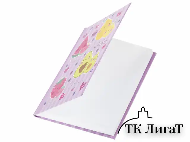 Блокнот МАЛЫЙ ФОРМАТ (110х147 мм), А6, 80 л., твёрдый, клетка, BRAUBERG KIDS, "Фруктики", 114444