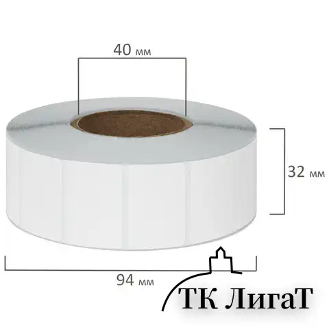 Этикетка ТермоТоп (30х20 мм), 2000 этикеток в ролике, прозрачная подложка, светостойкость до 12 месяцев, 114494, 54228