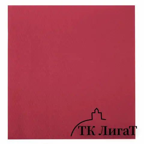 Салфетки бумажные 400 шт., 24х24 см, "Big Pack", красные, 100% целлюлоза, LAIMA, 114727