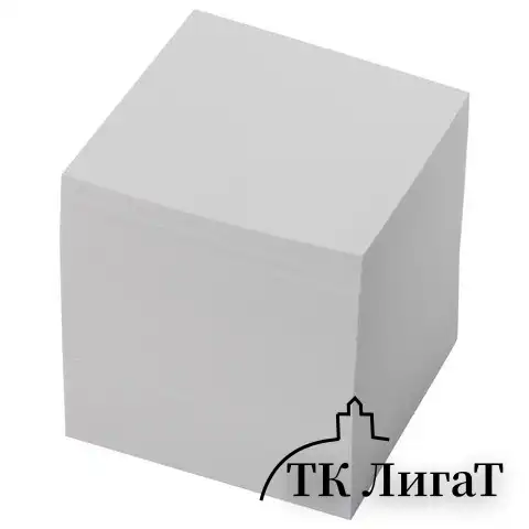 Блок для записей BRAUBERG в подставке прозрачной, куб 9х9х9 см, белый, белизна 95-98%, 122223