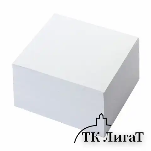 Блок для записей BRAUBERG в подставке прозрачной, куб 9х9х5 см, белый, белизна 95-98%, 122224