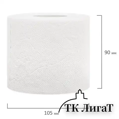 Бумага туалетная бытовая, спайка 4 шт., 2-х слойная (4х17,5 м), VEIRO Classic (Вейро), белая, 5с24
