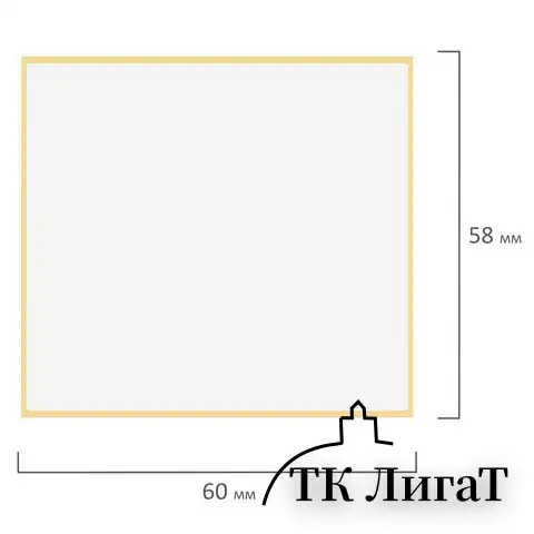 Этикетка ТермоТоп (58х60 мм), 500 этикеток в ролике, светостойкость до 12 месяцев