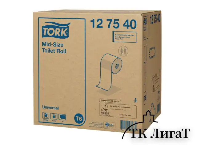 Бумага туалетная 135 м, TORK (Система Т6), комплект 27 шт., Universal, белая, 127540