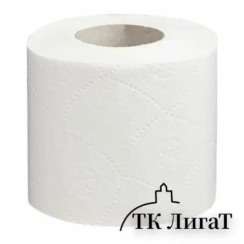 Бумага туалетная бытовая, спайка 4 шт., 3-х слойная, (4х18 м), LAIMA, белая, 128724
