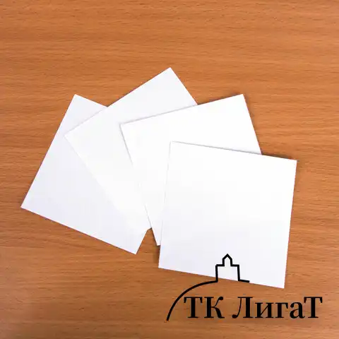 Блок для записей STAFF в подставке прозрачной, куб 9х9х5 см, белый, белизна 90-92%, 129193