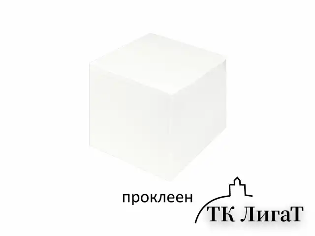 Блок для записей STAFF проклеенный, куб 9х9х9 см, белый, белизна 90-92%, 129204