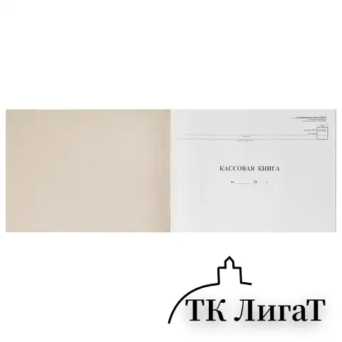 Кассовая книга Форма КО-4, 48 л., картон, типограф. блок, альбомная, А4 (290х200 мм), 130008
