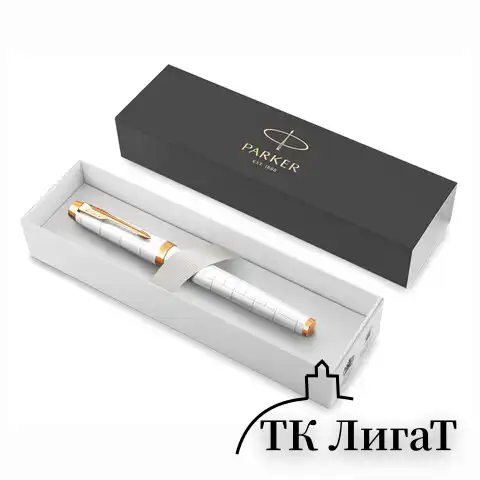 Ручка-роллер PARKER "IM Premium Pearl GT", корпус жемчужный лак, позолоченные детали, черная, 2143646
