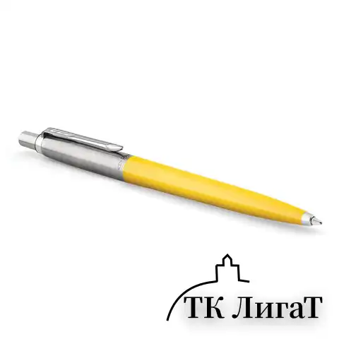 Ручка шариковая PARKER "Parker Jotter Orig Yellow", корпус желтый, детали хром, блистер, синяя, 2076056