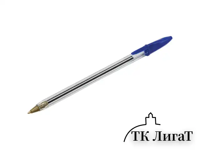 Ручки шариковые STAFF "Basic Budget BP-05", НАБОР 8 штук, СИНИЕ, узел 1 мм, линия письма 0,5 мм, 143874