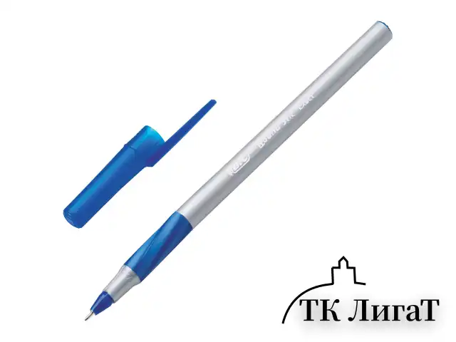 Ручки шариковые с грипом BIC "Round Stic Exact", НАБОР 6+2 шт., СИНИЕ, линия письма 0,28 мм, блистер, 932862