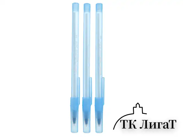 Ручки шариковые BIC "Round Stic", НАБОР 3 шт., СИНИЕ, узел 1 мм, линия письма 0,32 мм, пакет, 9021522