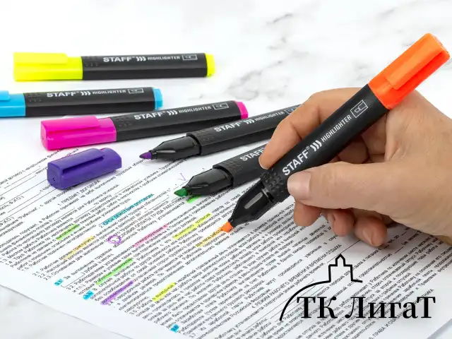 Набор текстовыделителей STAFF "Basic Budget HL-02N", 6 ЦВЕТОВ, НЕОН, линия письма 1-5 мм, 152296