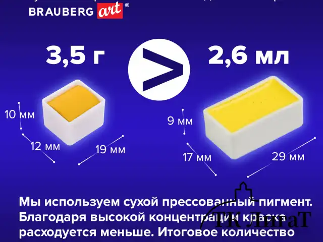 Акварель художественная кюветы НАБОР 18 цветов по 3,5 г, пластиковый кейс, BRAUBERG ART CLASSIC, 191769