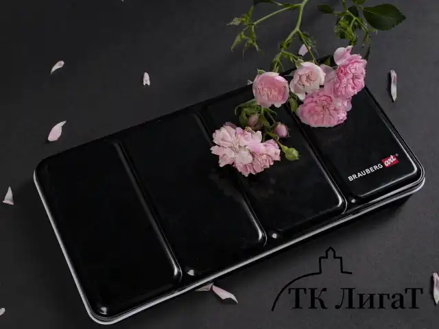 Акварель художественная кюветы НАБОР 36 цветов по 3,5 г, металлический кейс, BRAUBERG ART PREMIERE, 191774