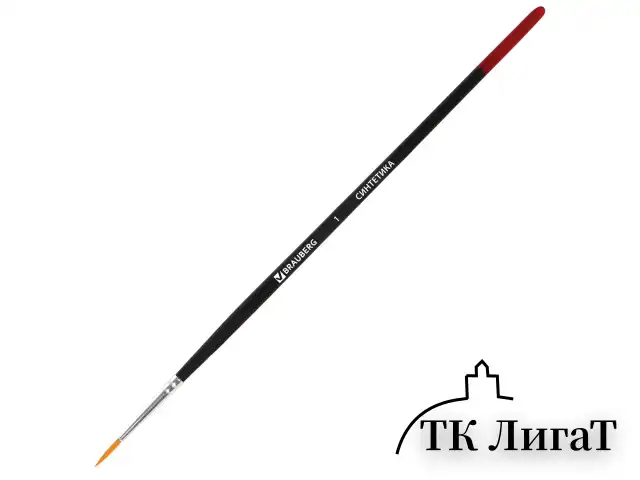 Кисти BRAUBERG, набор 5 шт. (синтетика, круглые № 1, 2, 3, 4, 5), блистер, 200218