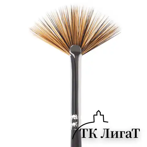 Кисть художественная проф. BRAUBERG ART CLASSIC, синтетика мягкая, веерная, № 4, длинная ручка, 200639