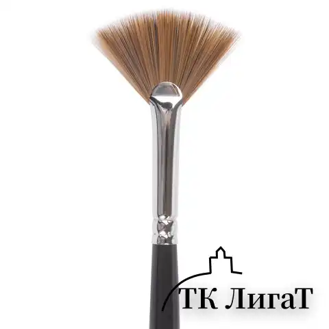 Кисть художественная проф. BRAUBERG ART CLASSIC, синтетика мягкая, веерная, № 6, длинная ручка, 200640