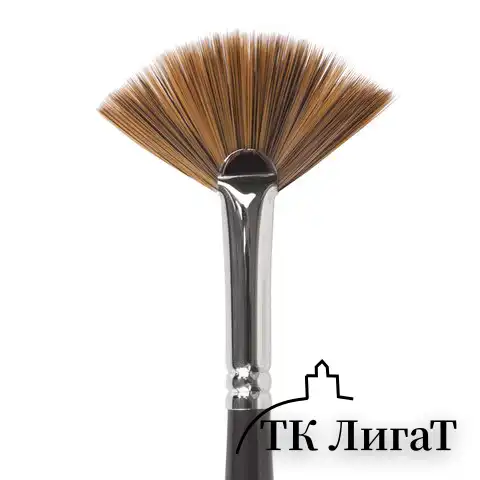 Кисть художественная проф. BRAUBERG ART CLASSIC, синтетика мягкая, веерная, № 8, длинная ручка, 200641