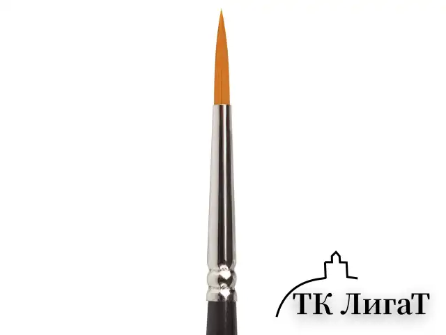 Кисть художественная проф. BRAUBERG ART CLASSIC, синтетика жесткая, круглая, № 3, короткая ручка, 200646