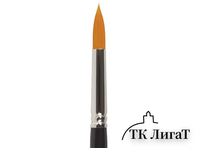 Кисть художественная проф. BRAUBERG ART CLASSIC, синтетика жесткая, круглая, № 8, короткая ручка, 200651