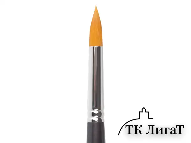Кисть художественная проф. BRAUBERG ART CLASSIC, синтетика жесткая, круглая, № 9, короткая ручка, 200652