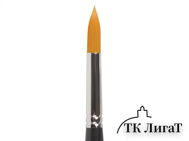 Кисть художественная проф. BRAUBERG ART CLASSIC, синтетика жесткая, круглая, № 10, короткая ручка, 200653