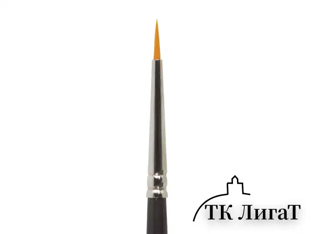 Кисть художественная проф. BRAUBERG ART CLASSIC, синтетика жесткая, круглая, № 00, длинная ручка, 200654