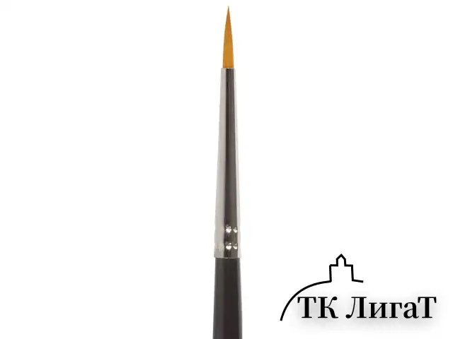 Кисть художественная проф. BRAUBERG ART CLASSIC, синтетика жесткая, круглая, № 1, длинная ручка, 200656