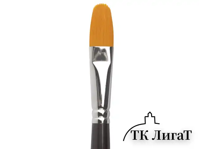 Кисть художественная проф. BRAUBERG ART CLASSIC, синтетика жесткая, овальная, № 14, длинная ручка, 200683