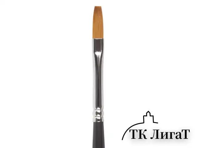 Кисть художественная проф. BRAUBERG ART CLASSIC, синтетика мягкая под колонок, плоск, № 4, кор руч, 200697