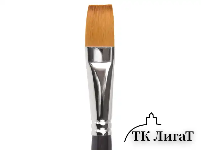 Кисть художественная проф. BRAUBERG ART CLASSIC, синтетика мягкая под колонок, плоск, № 14, кор руч, 200702