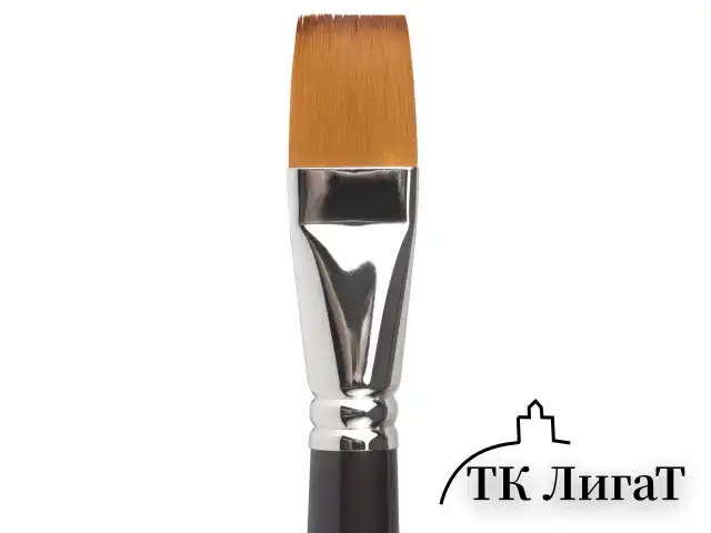 Кисть художественная проф. BRAUBERG ART CLASSIC, синтетика мягкая под колонок, плоск, № 24, кор руч, 200707