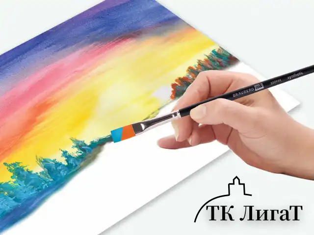 Кисти художественные BRAUBERG ART CLASSIC, набор 3 штуки, синтетика (круглая № 2, плоские № 8, 12), 200944