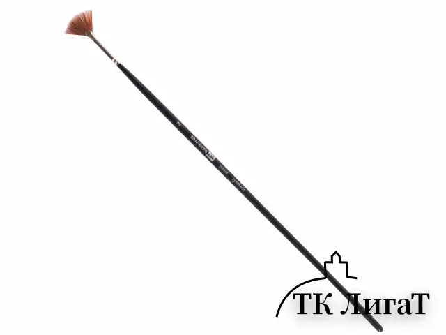 Кисть художественная профессиональная BRAUBERG ART CLASSIC, синтетика, мягкая, веерная, № 2, длинная ручка, 200948
