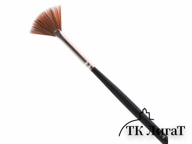 Кисть художественная профессиональная BRAUBERG ART CLASSIC, синтетика, мягкая, веерная, № 2, длинная ручка, 200948