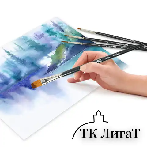 Кисти художественные набор 5 шт., синтетика, BRAUBERG ART CLASSIC, № 1-12, 200960
