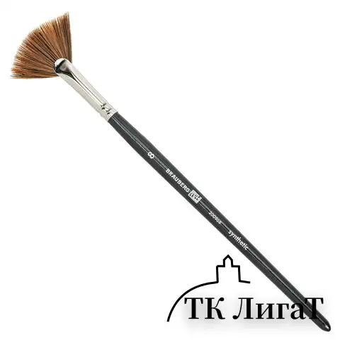Кисти художественные набор 12 шт. в черном пенале, синтетика, BRAUBERG ART CLASSIC, № 0-14 + веерная, 200966