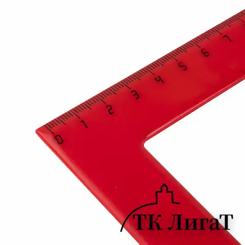 Треугольник пластиковый 30х18 см, ПИФАГОР, непрозрачный, ассорти, 210794