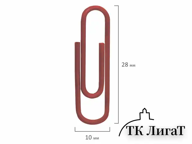 Скрепки BRAUBERG, 28 мм, цветные, 100 шт., в пластиковой коробке, 221111