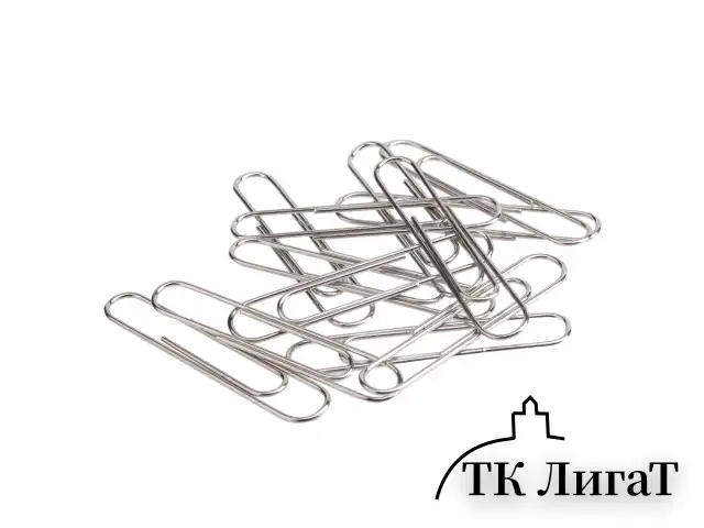 Скрепки большие 50 мм, BRAUBERG, никелированные, 50 шт., в картонной коробке, РОССИЯ, 221525