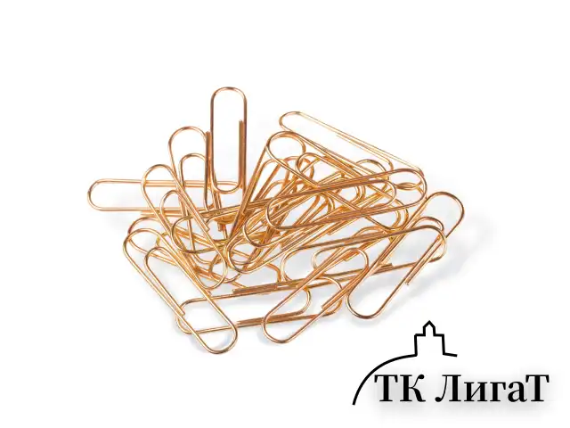 Скрепки BRAUBERG, 28 мм, золотистые, 100 шт., в картонной коробке, 221529