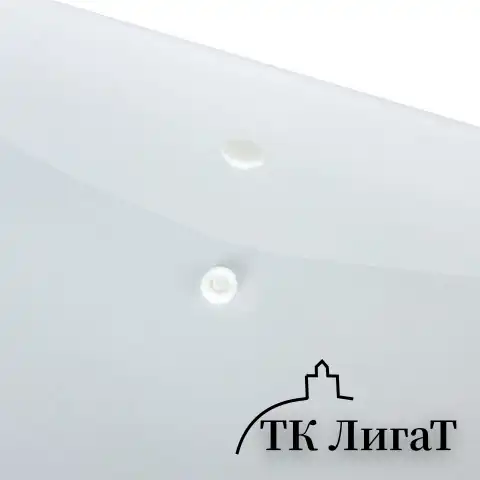 Папка-конверт с кнопкой BRAUBERG, А4, до 100 листов, прозрачная, 0,15 мм, 221638