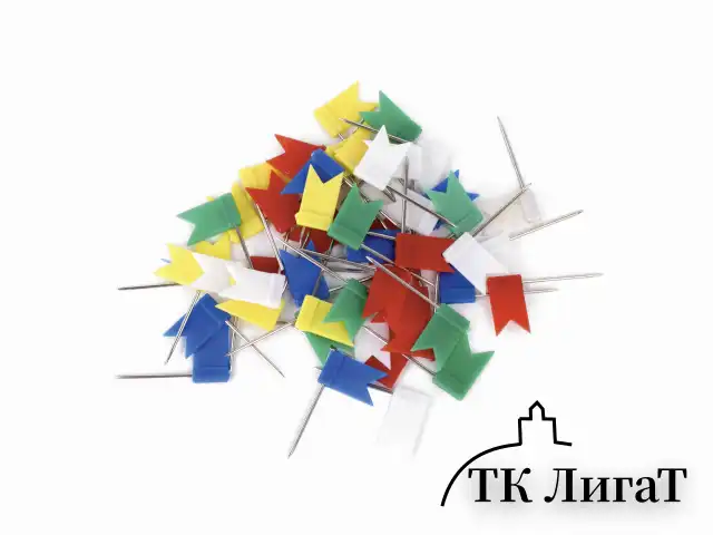 Набор BRAUBERG, силовые кнопки, 60 шт., шарики 60 шт., кубики 60 шт., флажки 60 шт., 223518