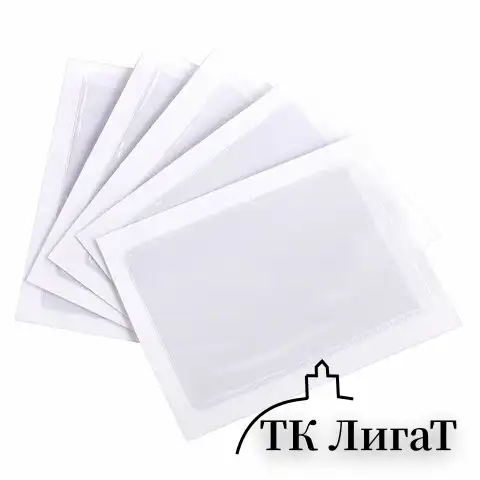 Карманы самоклеящиеся под визитные карточки (65х98 мм), КОМПЛЕКТ 5 шт., BRAUBERG, 224076