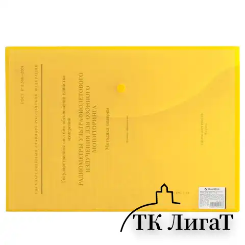 Папка-конверт с кнопкой BRAUBERG "My CLEAR BAG", А4, до 100 листов, прозрачная, ассорти, 0,15 мм, 225174